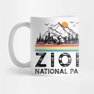 Vintage Zion National Park Retro Utah Mountain Mug